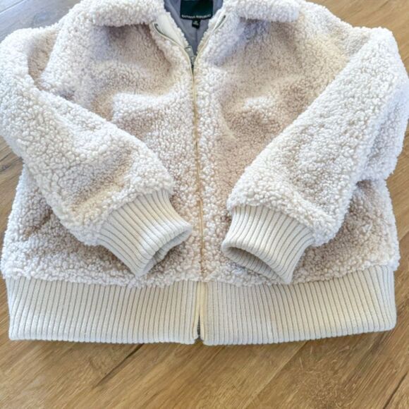 Banana Republic Teddy Bomber Jacket - Off White | Size M - Picture 6 of 9